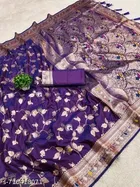 Banarasi Woven Design forals with Lace Border 