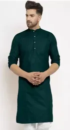 Full Sleeves Solid Kurta with Payjama for Men 