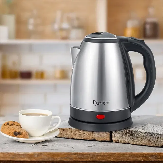 PRESTIGE Pkoss Electric Kettle (1.5 Ltr, Silver, Pack of 1)