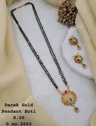 Alloy Mangalsutra with Earrings for Women (Gold, Set of 1)