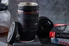 KS Camera Lens Coffee Mug with Plastic Lid 
