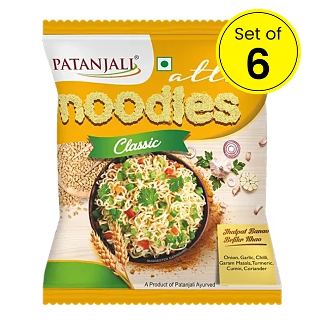पतंजलि क्लासिक आटा नूडल्स 6X60 g (पैक ऑफ 6)