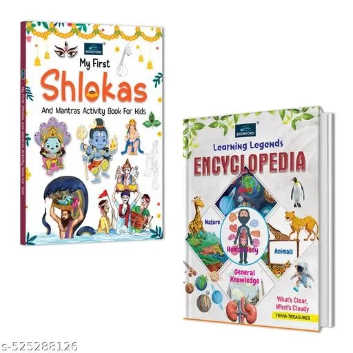 Encyclopedia + Shlokas & Mantras Activity Book for Kids – A Fun Learning Combo to Introduce Kids to the Powerr of Shlokas and Mantras with Engaging Activities and Exercises!