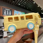 Plastic Bus Shape Sipper Bottle for Kids, Multicolor 