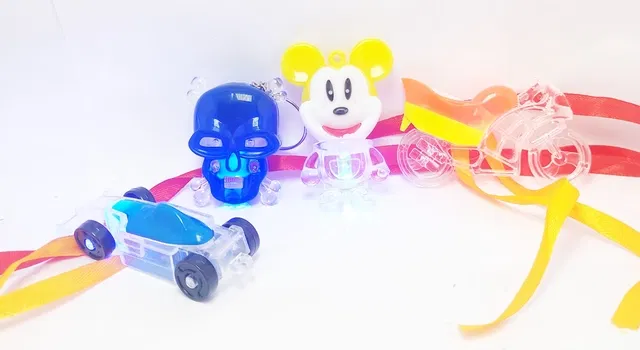 Plastic 4 Kids LED light cartoon Rakhi (Multicolor, Pack of 4)