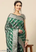 Organza Zari Woven Saree for Women 