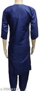 Cotton Embroidered Kurti with Palazzo for Women 