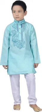 Cotton Embroidery Kurta & Pajama Set for Boys 