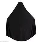 Georgette Solid Hijab for Women, Black 