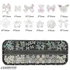 3D Shell Flower Nail Decorations, Multicolor, Set of 1