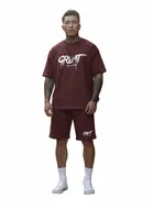 Polyester Printed Co-Ord Set for Men, Wine 