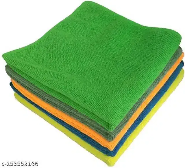 Microfiber Bath Towel (Multicolor, 40x40 cm) (Pack of 5)