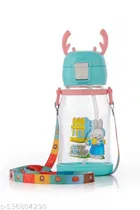 Plastic Sipper Water Bottle for Kids, Multicolor, 600 ml