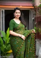 Georgette Printed Saree for Women 