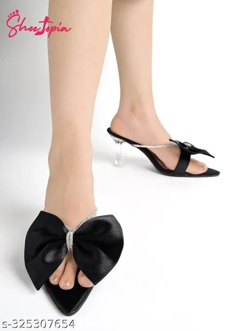 Shoetopia Black Stilettos (Size IND-6)