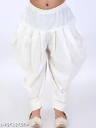 Cotton Blend Solid Dhoti for Boys (2-3 Years, White)