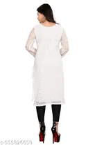 Net Kurti for Women,  White  