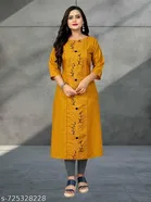 Floral Embroidered Cotton Kurti for Women 
