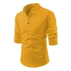 Trendy Cotton Full Sleeves Short Kurta For Men 