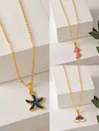 Gold Plated Chain & Pendant for Women & Girls 