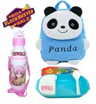 Fabric Backpack with Lunch Box & Water Bottle for Kids 