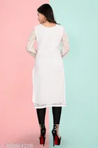 Net Kurti for Women,  White  