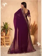 Georgette Self Design Saree for Women 