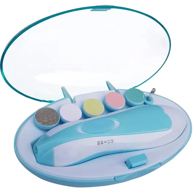 Electric Baby Nail Cutter/Trimmer With 6 Grinders (Assorted Color)