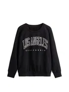 Women's Graphic Print Long Sleeve Round Neck Sweatshirt 