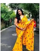 Georgette Printed Saree for Women 
