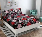 Polycotton Printed Double Bedsheet with Two Pillow Covers 