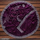 Georgette Embellished Saree For Women, Purple