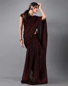 Lycra Blend Embellished Saree for Women 