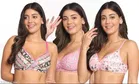 Cotton Blend Printed Padded Bra for Women 