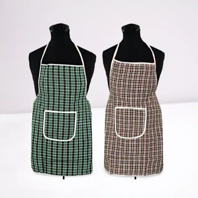 Cotton Kitchen Aprons (Multicolor, Pack of 2)