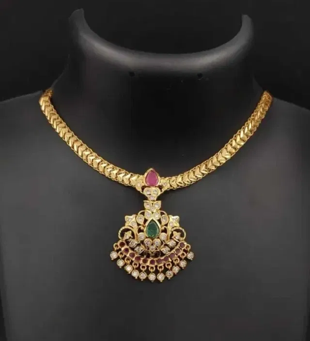 Gold Plated Jewellery Set for Women (Gold, Free Size)