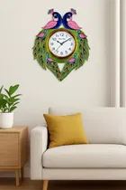 Khatu Crafts Plastic Wall Clock, Blue, 25x25 cm