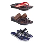 Combo of Slippers with Flats & Heels for Women 