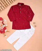 Floral Rayon Kurta Set for Boys 