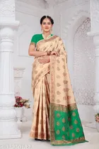 Kanjeevaram Silk Zari Woven Saree for Women 