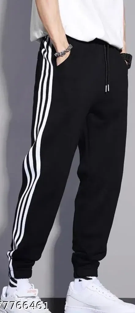 Cotton Blend Trackpants for Boys (Black, 11-12 Years)