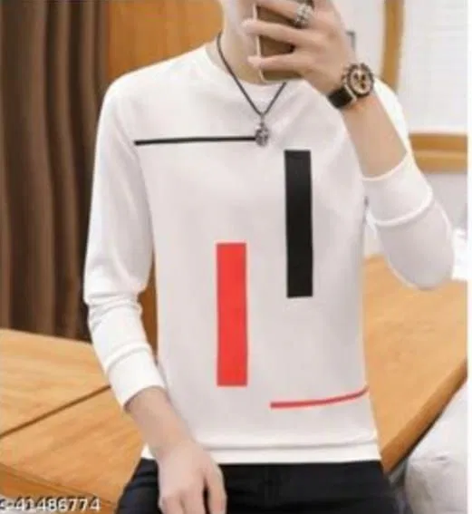 Ruggstar Best Hot Selling Cotton T-Shirt For Men (M, White) (R088)