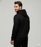 Fleece Printed Hoodie for Men, Dark Green 