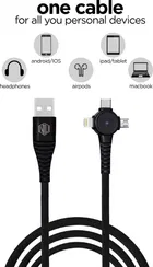 Nu Republic Blaze Trinity 2.0 3 In One Fast Charging Cable 