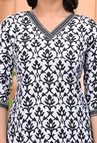 Cotton Floral Print Short Kurti for Women 