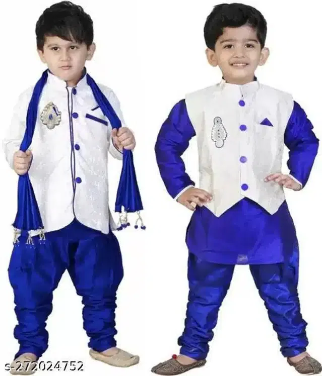 Sherwani Set for Boys (Multicolor, 1-2 Years) (Pack of 2)