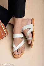 Shoetopia Green Flat Sandals 