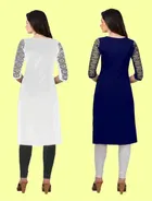 Crepe Solid Kurtis for Women 