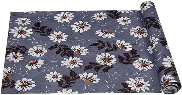 Laminated Non Woven Multipurpose Kitchen Cabinet Drawer Shelf Mat (Multicolor, 45x500 cm)