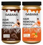 Gabana Chocolate with Orange Fragrance Instant Painless Hair Removal Powder (150 g, Pack of 2)